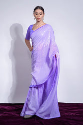 Fancy Sequins Embroidered Saree